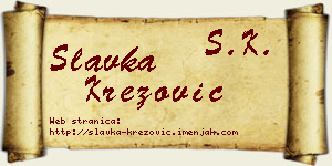 Slavka Krezović vizit kartica